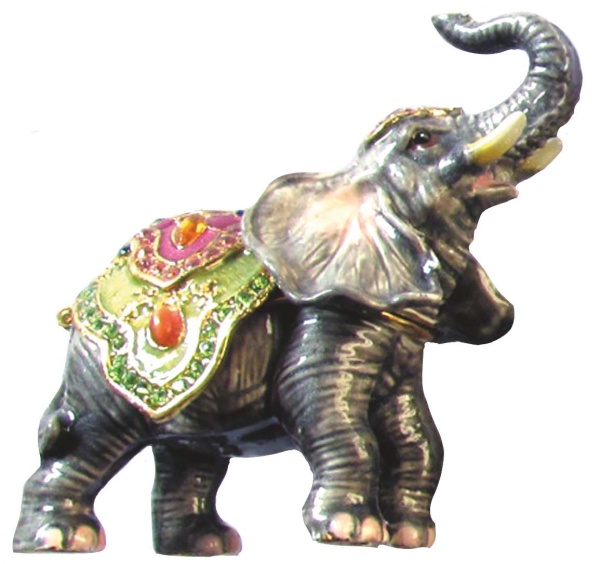Шкатулка "Слон с поднятым хоботом" арт. BP2100K1 