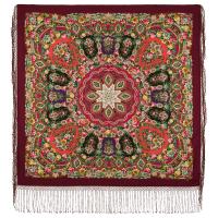 Многоцветный платок 148 см. из уплотненной шерстяной ткани  "Злато-серебро", вид 6, арт. 1731-6 Москва