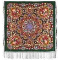 Многоцветный платок 148 см. из уплотненной шерстяной ткани  "Душа розы", вид 9, арт. 1838-9 Москва