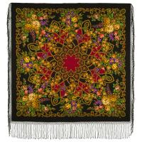Многоцветный платок 148 см. из уплотненной шерстяной ткани  "Цыганка Аза", вид 30, арт. 362-30 Москва