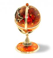 Cувенир "Глобус" из янтаря 15.5 см. Арт. 1804 магазин сувениров Наши подарки