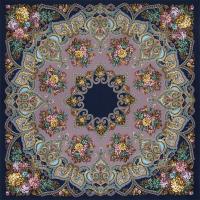 Многоцветный платок 148 см. из уплотненной шерстяной ткани Майя", вид 15, арт. 372-15 Москва