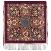 Многоцветный платок 148 см.  из уплотненной шерстяной ткани  "Любовь земная", вид 6, арт. 1760-6 Москва
