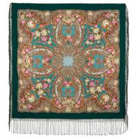 Многоцветный платок 148 см. из уплотненной шерстяной ткани "Любовь земная", вид 12, арт.  Москва