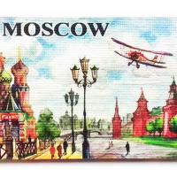 картинка Магниты с Москвой "Кремль" 9х5см Арт. 140219267 магазин сувениров Наши подарки