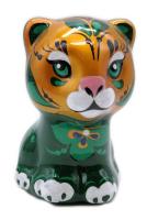 Тигр хохлома зеленый 6 см. арт. 876733