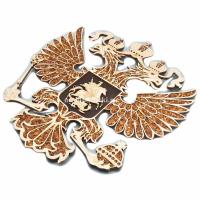 Настенный герб России с насыпным янтарем магазин сувениров Наши подарки