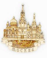 Магнит с янтарем "Москва" 10х8 см. арт. 43698649
