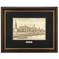 Офорт черно-белый "Москва. Кремлевская набережная" 25х32 см. арт. 745762322