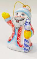 Дед мороз майолика подвес 6 см арт 957443