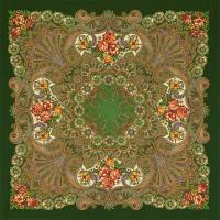 Многоцветный платок 148 см. из уплотненной шерстяной ткани  "Василиса", вид 30, арт. 1370-30 Москва
