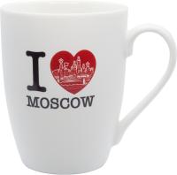  Кружка матовая "Я люблю Москву" 350 арт 8753440 магазин сувениров Наши подарки