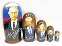  Матрешка Путин 18см 5 мест арт. 988475  Наши подарки