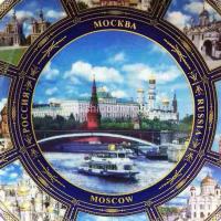  Тарелка сувенирная "Памятники Москвы" 20х20см Арт. 270219327 магазин сувениров Наши подарки