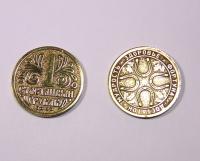 Монета Счастливый рубль/4 подковы арт. 5109