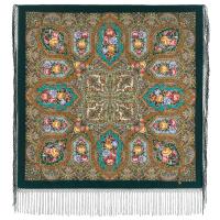Многоцветный платок 148 см. из уплотненной шерстяной ткани  "Свет мой, зеркальце", вид 9, арт.  1815-9 Москва