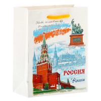  Пакет бумажный «Россия»  5 см × 11 см × 14 см арт. 1127270 магазин сувениров Наши подарки