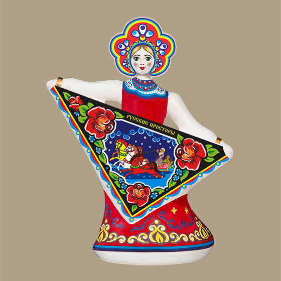 Кукла с платком керамика 11 см. арт. 573733