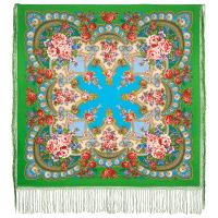 Многоцветный платок 148 см. из уплотненной шерстяной ткани  "Времена года. Весна", вид 9, арт. 706-9 Москва