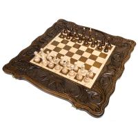  Шахматы + нарды резные «Корона» 60, Haleyan  Артикул: kh120 