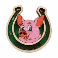  Магнит символ года 2019 "Свинка" 6х6см Арт. 140219227 магазин сувениров Наши подарки