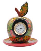 часы хохлома "яблоко" 18х10 см. ручная роспись арт. 437673