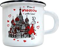  Кружка эмалированная Москва 400 мл арт 97864445 магазин сувениров Наши подарки
