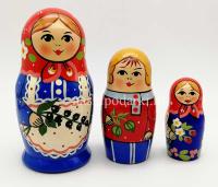  Матрёшка Сергиево-посадская 3 куклы 10 см. арт.7765311  Наши подарки