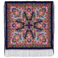 Многоцветный платок 148 см.  из уплотненной шерстяной ткани  "Воспоминание о лете", вид 14, арт. 563-14 Москва