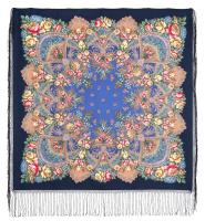 Многоцветный платок  148 см. из уплотненной шерстяной ткани  "Июньское утро", вид 14, арт. 1028-14 Москва