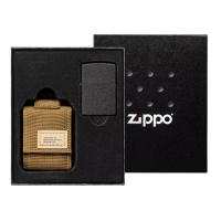  Подарочный набор: зажигалка Black Crackle® и Коричневый нейлоновый чехол ZIPPO 49401 магазин сувениров Наши подарки