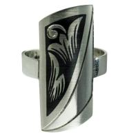 картинка Необычное кольцо из серебра "Ветер перемен" Арт: 10020474А05 