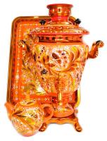 Самовар электрический набор 3 литра "Кудрина оранжевая" арт. 2194622