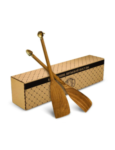 Набор деревянных лопаток с накладками "Яблоко" и "Клубника" Артикул: КМ514НБ01_К