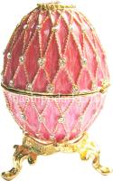 картинка Яйцо пасхальное "Сетка 5 рядов" со стразами, цвет розовый арт. HAD300012 