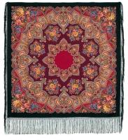 Многоцветная шаль 148 см.  из уплотненной шерстяной ткани "Майя", вид 20, арт. 372-20 Москва