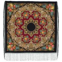 Многоцветный платок 148 см. из уплотненной шерстяной ткани  "Майя", вид 28, арт. 372-28 Москва