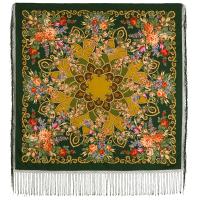 Многоцветный платок 148 см. из уплотненной шерстяной ткани  "Цыганка Аза", вид 10, арт. 362-10 Москва