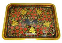 Поднос хохлома металл 40х30 арт 8763421