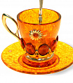 картинка Набор для кофе "Солнышко" из янтаря 7х6 см, 11 см, 10 см. Арт. 3903 магазин 