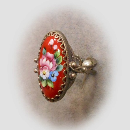 картинка Ростовская финифть Брошь арт. 1118453 