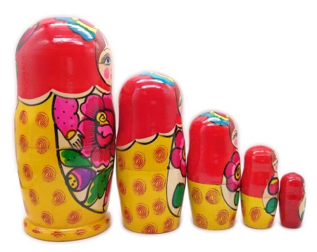 Матрешка майданская 18 см. 5 мест арт. 7657221