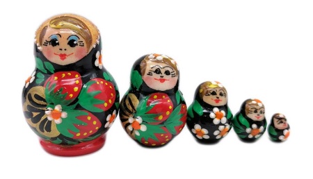 Матрешка мини 4 см. 5 мест арт. 5757622