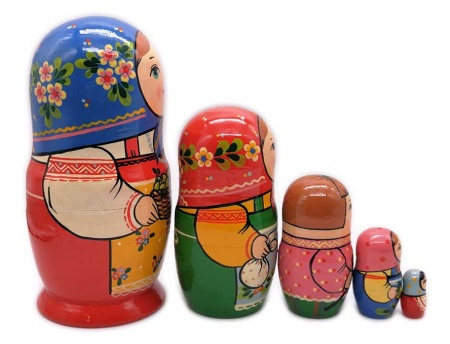 Матрешка Сергиево-посадская 5 мест 15 см. арт. 4762533
