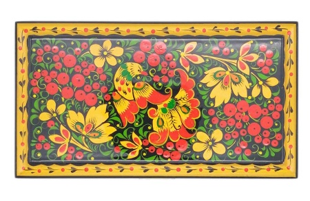 Шкатулка деревянная Хохлома ручная работа 18х10 см. арт. 473322 Шкатулка деревянная Хохлома ручная работа 18х10 см. арт. 473322