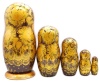 Матрешка золотые цветы 18 см. 5 мест арт. 643677
