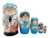 Матрешка доктор 5 мест 14 см. арт. 53322