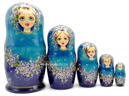 Матрешка "Авторская" 18 см. 5 мест арт. 54874222  Матрешка "Авторская" 18 см. 5 мест арт. 54874222