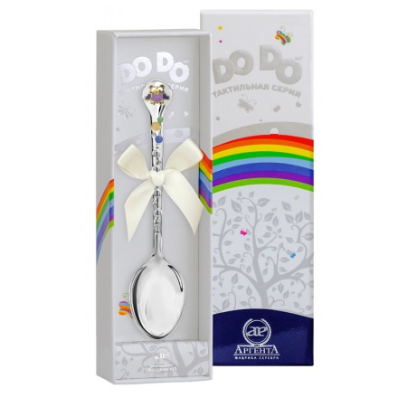 Тактильная ложка "Совёнок" с эмалью Артикул: 892ЛЖ05808, магазин 