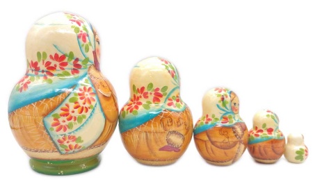 Матрешка в шубке 13 см. арт. 684433